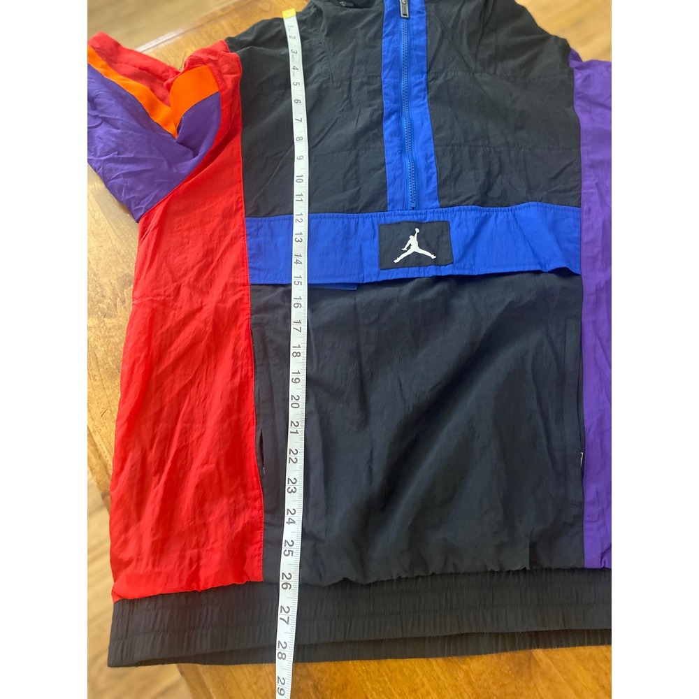Nike Air Jordan Retro Colorblock Hooded Windbreaker Pullover Jacket Men's L - Picture 12 of 16